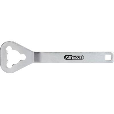 'Silver spanner with a round handle; KGTools logo on the handle.'