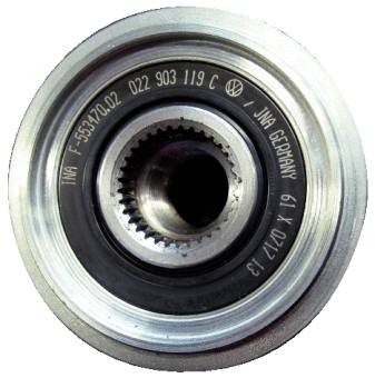 Close-up of a metal bearing with engravings, including 'JMA GERMANY'. Essential for mechanical applications in the automotive industry.