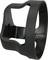 A black, round plastic ring with a rectangular cut-out, presumably part of a mechanical device or accessory.