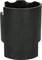 Black cylindrical plastic adaptor or sleeve, possibly a component or accessory for professional use.