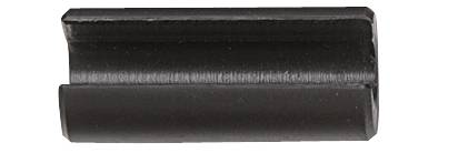 Metal cylinder with a groove on its top surface, horizontally positioned, against a white background.