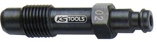 'KS Tools' adaptor with thread and hexagonal head, used for connecting hoses or other tools.
