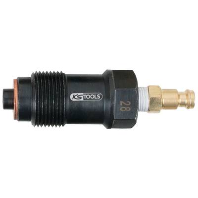 The image shows a black compressed air connector with a gold-coloured connection. The 'KS Tools' brand is printed on it.