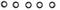 Five black rings are evenly arranged on a horizontal line.
