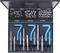 A thread repair kit with drills, taps and inserts, sorted by thread sizes from M6 to M10 in an open case.