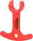 Red plastic hook with inscription "KS TOOLS 150.7007", used for securely fastening or holding objects.