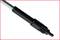 A black, cylindrical mechanical component with a serrated end, potentially part of a tool or machine.