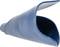 Blue swimming fin, triangular in shape, made of rubber, to assist with swim training.