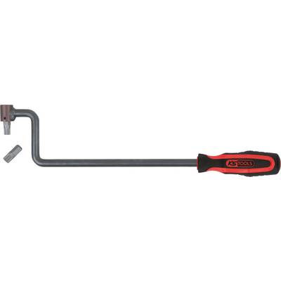 Crank extension with handle, L-shaped, with a small removable part on the left. Tool for torque amplification.