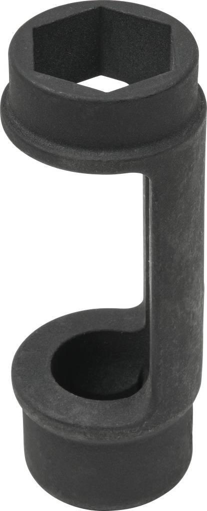A black hexagonal Allen key in an L-shape.