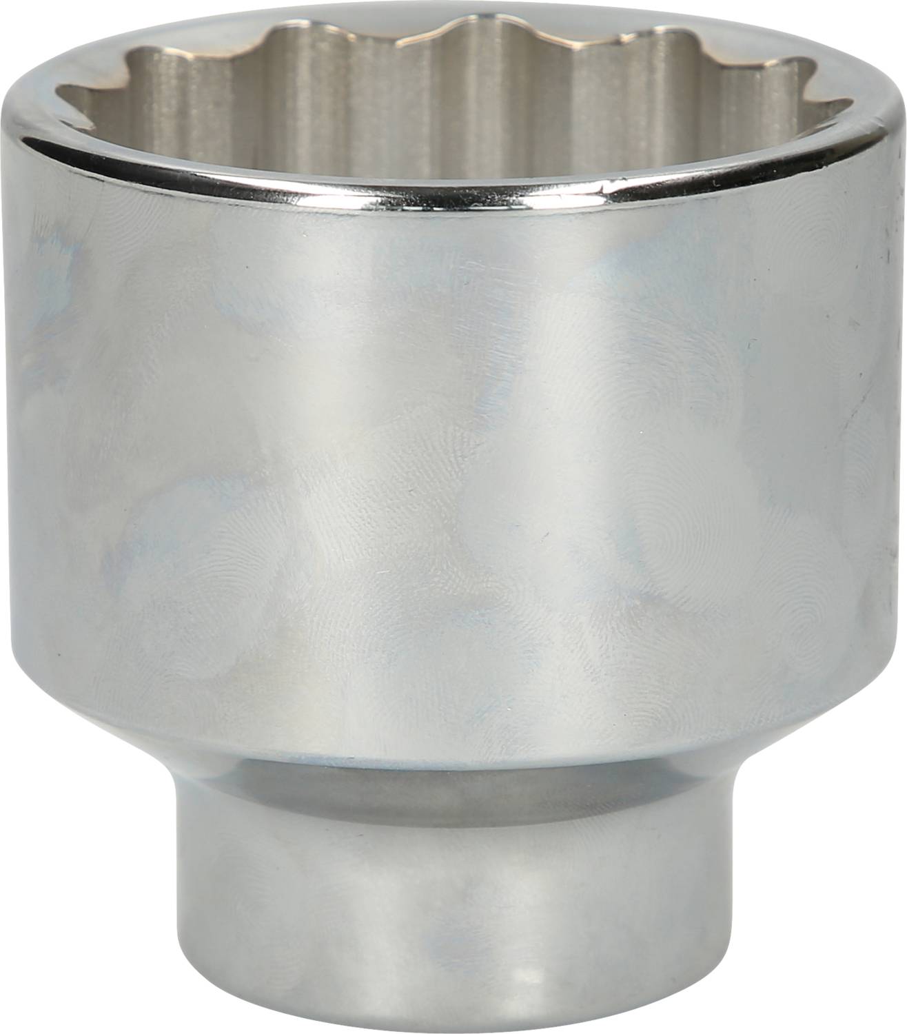 Metal key attachment for socket keys, polished surface, suitable for loosening or fastening screw nuts in mechanical applications.