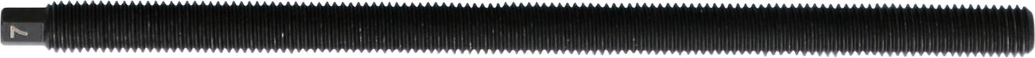 A black cylindrical object with a ribbed structure, potentially a component of a technical or mechanical device.