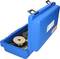 Blue tool case partially open, revealing various metal parts and discs inside, likely for automotive repairs.