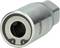 Metallic tool, known as a wheel stud extractor. Cylindrical in form with a knurled end, used for removing bolts or nuts.