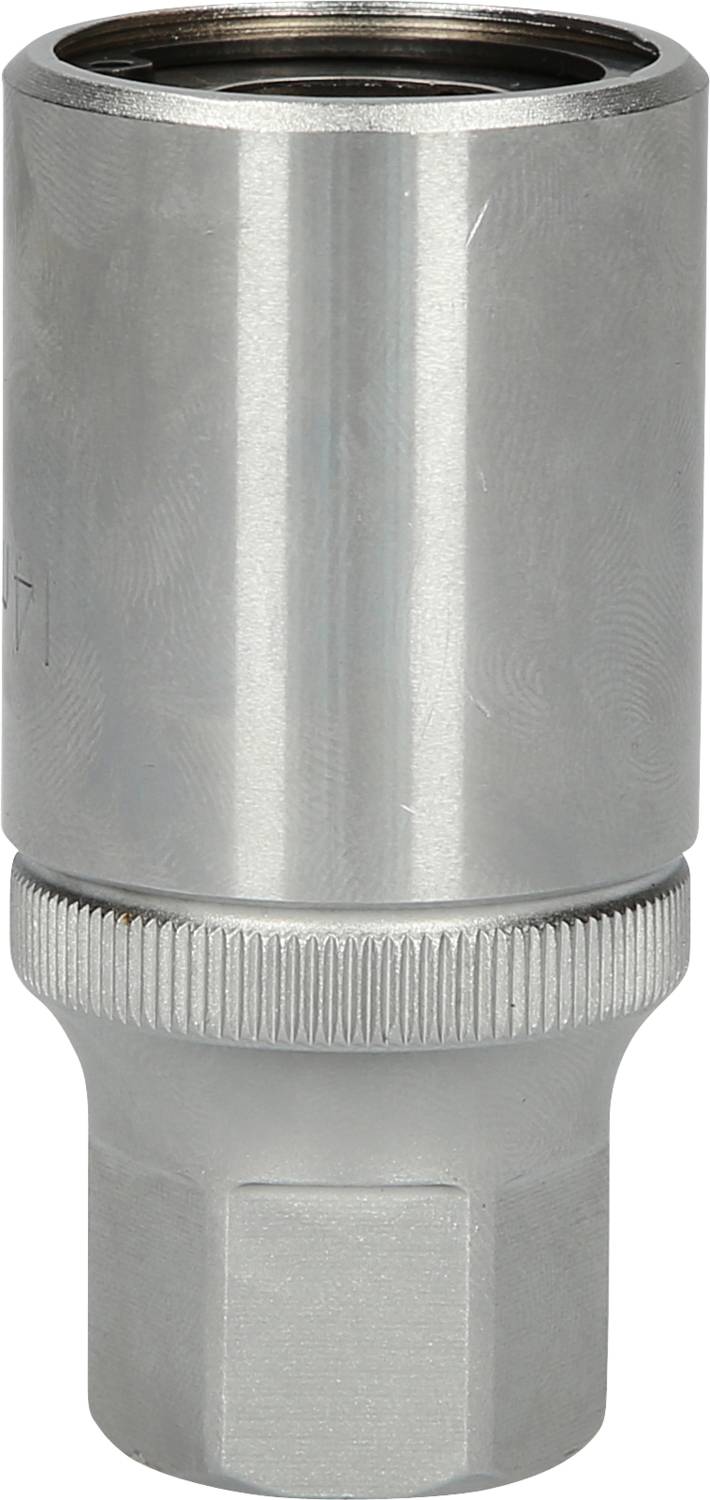 Metallic socket key insert in cylindrical form, suitable for mechanical repairs and installations.