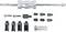 A set of automotive tools, including a long handle and various adapters, used for vehicle repair or maintenance.