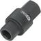 A black adapter from KS Tools with hexagonal ends, used for connecting tool attachments.