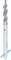 Metal drill with helical flutes and handle, suitable for drilling holes in metal surfaces.