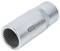 Silver knurled hexagonal socket with 'KS Tools' logo. Tool used for tightening and loosening nuts.