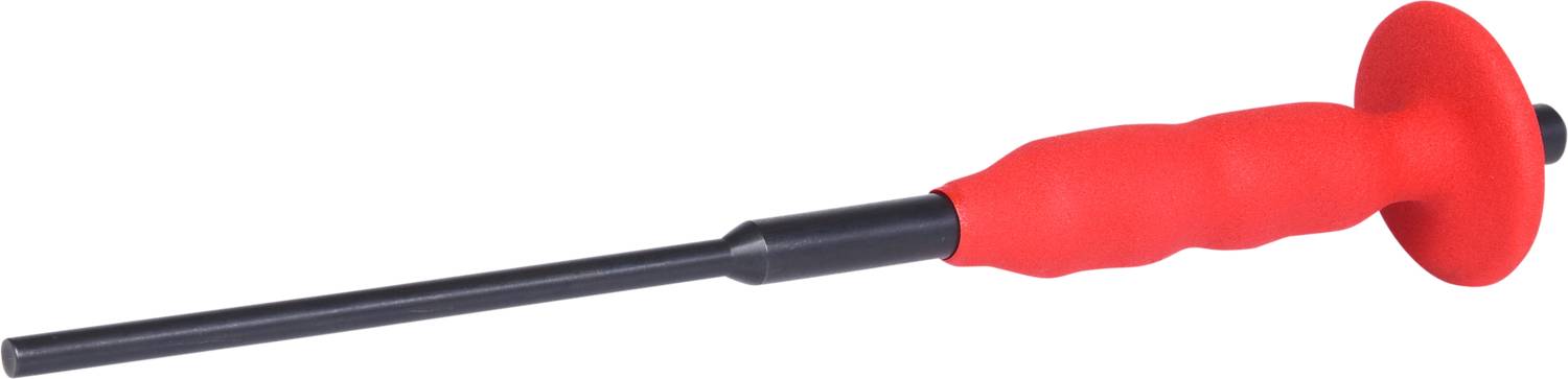 Red milling grip with black shaft for attaching grinding or milling tools, commonly used in woodworking.
