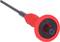 Red plastic handle with black rod, possibly a tool or measuring instrument.