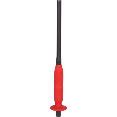 A red training device handle with a round base and long black handle, potentially for fitness exercises or sports equipment.