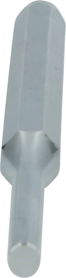 Pictured is a metallic hexagonal bit attachment, likely used for a screwdriver or drill.