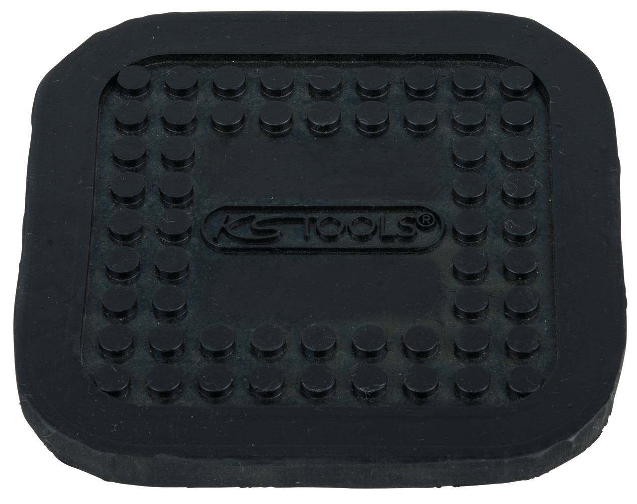 A square, black rubber pad with the embossed 'KS TOOLS' logo in the centre. It has raised dots for grip.