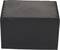 Black rectangular block made from an opaque material on a light background.