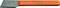 An orange flat chisel with a bevelled cutting edge and the engraving 'KS TOOLS' on the side.