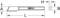 Technical drawing of a chisel by KS Tools with labels for height (A), width (B), length (L), and additional dimensions (H, O).