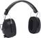 A pair of black noise-cancelling headphones with a padded headband and ear cups.