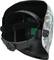 Welding helmet with a dark visor, adjustable headband, and distinctive pattern on the exterior.