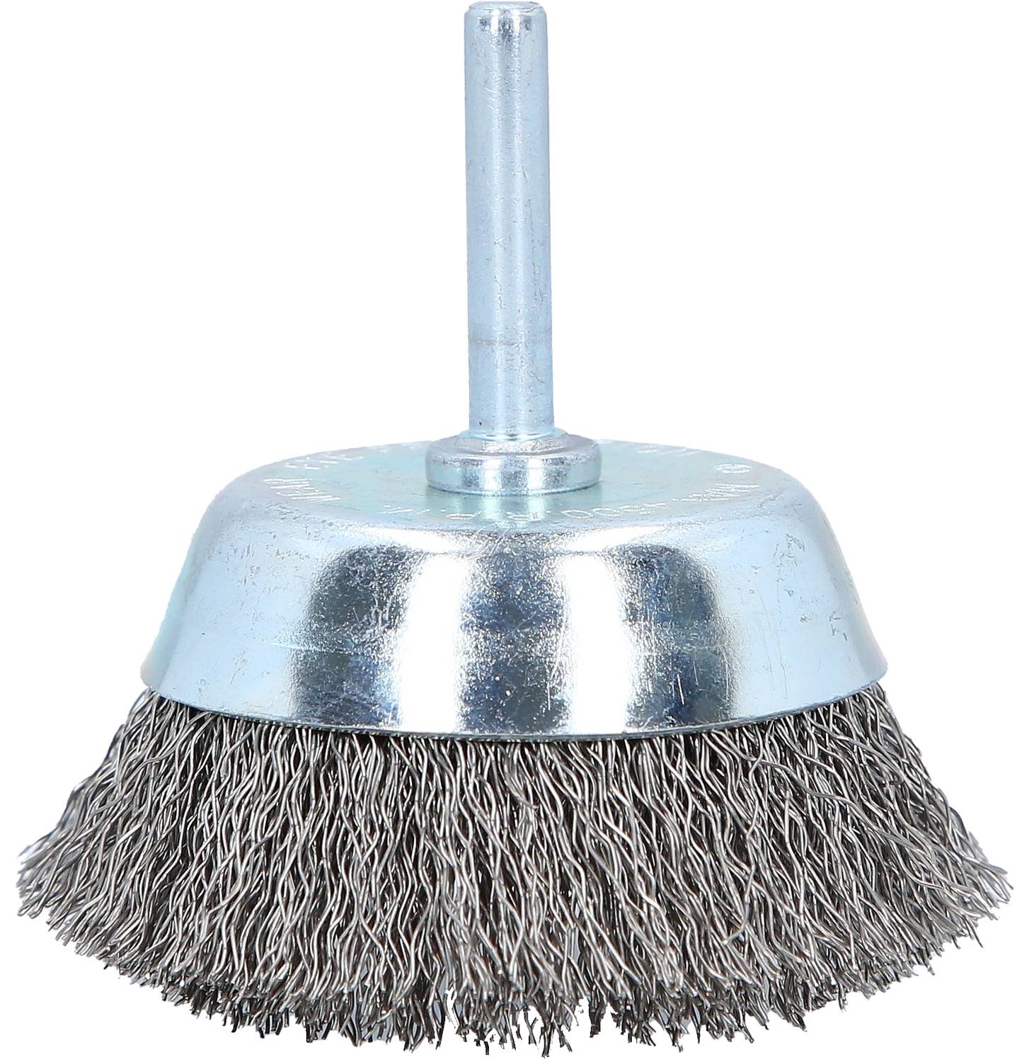 A metal wire brush with wire bristles, suitable for cleaning and grinding work on machines or tools.