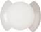 Ceiling light with a round, white design and rounded edges, providing even illumination for interior spaces.