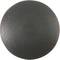 Black round button on white background.