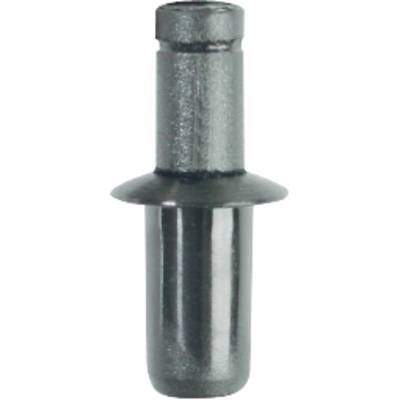 Black plastic component, cylindrical in shape, with a wide collar near the tip. Possibly an automotive part or a mounting element.