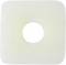 White square foam disc with a round hole in the centre, against a white background.