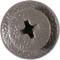 Grey, round Lego button with cross-head holes in the centre.