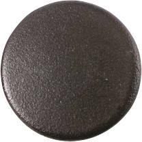 A round, black button or disc, with a textured surface. It can be part of a device or machine.<br><br>Note: The translation is already in British English, so no changes were necessary.
