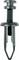 A black plastic cavity wall anchor with a ribbed shaft and two flexible wings for securing materials.