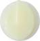 A round, matte, ivory-coloured object with a groove on one side.