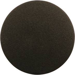 A black circle on a white background.