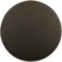 A round, black, textured button or surface, potentially part of an electronic device or tool.