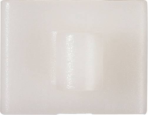 A rectangular white piece of soap with a smooth surface, positioned centrally against a light background.