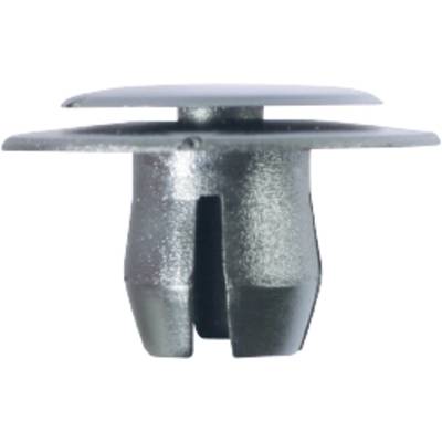 Metal clip with a flat lid. Used for secure fastening in various applications.