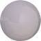 A round, white sphere in close-up, possibly a play ball. No further details or patterns discernible.