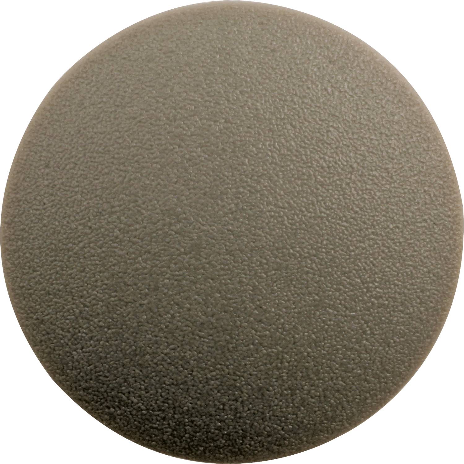 A round, grey texture shows a uniform, slightly rough surface without any pattern or other features.