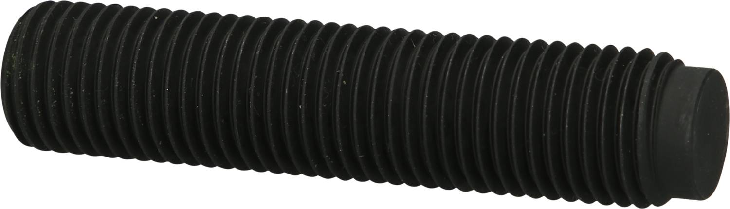 Cylindrical compression spring with continuous threads on a black surface; suitable for mechanical fastenings.