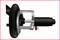 Illustration of a shock absorber with a cap nut at the top and a screw-like end at the bottom. Used to dampen vehicle movements.